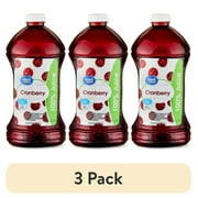 (3 pack) Great Value 100% Cranberry Juice, 96 fl oz