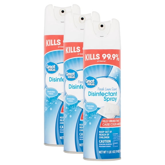 Great Value Disinfectant Spray, Fresh Linen Scent, 19 oz