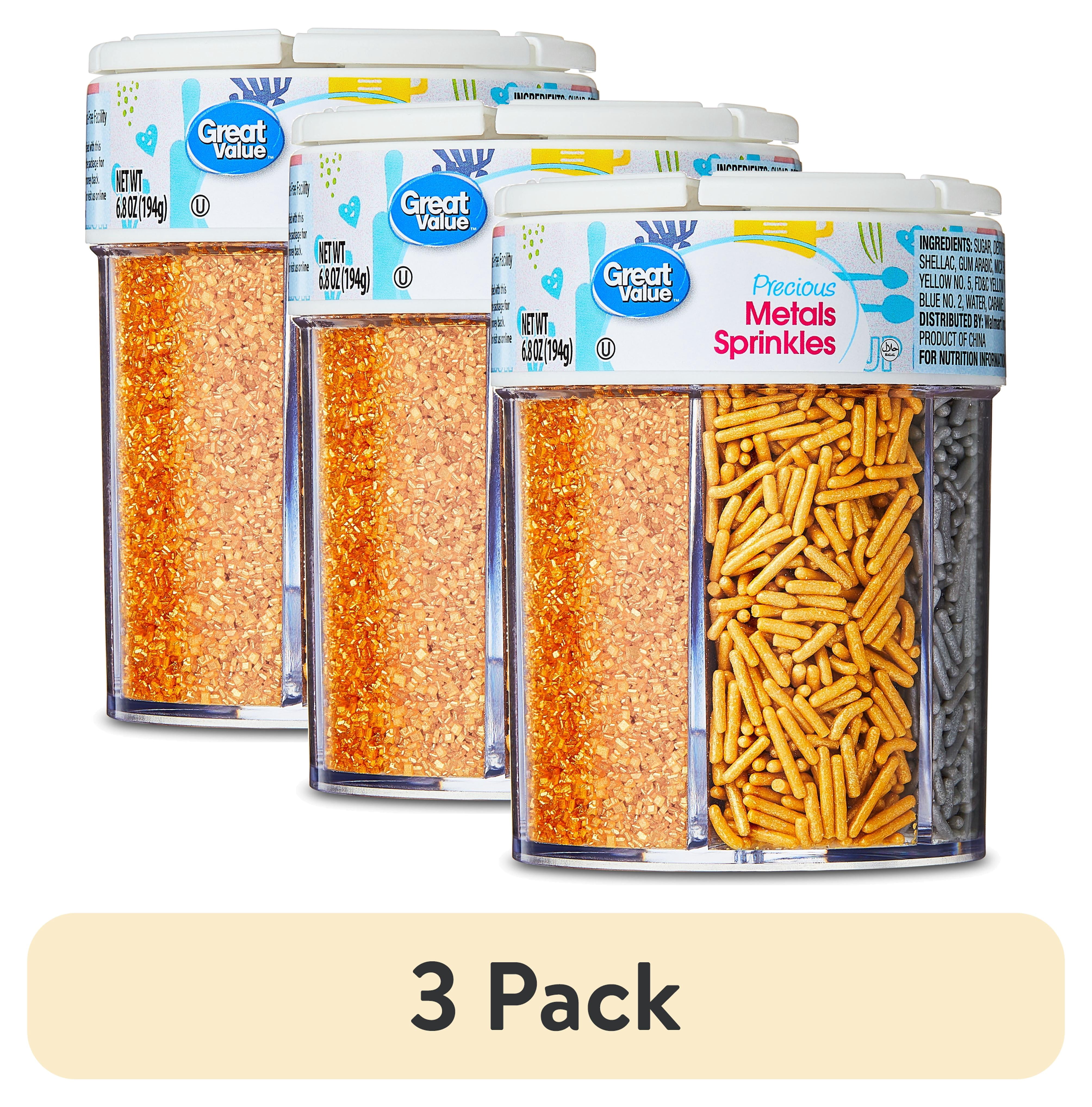 (3 pack) Great Value 6-Cell Precious Metals Sprinkles, 6.8 oz