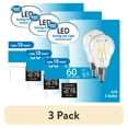 thumbnail image 1 of (3 pack) Great Value A15 LED Ceiling Fan Bulb, 6.5 Watts (60W Equivalent) Daylight Dimmable E12 Base (2 Pack), 1 of 11