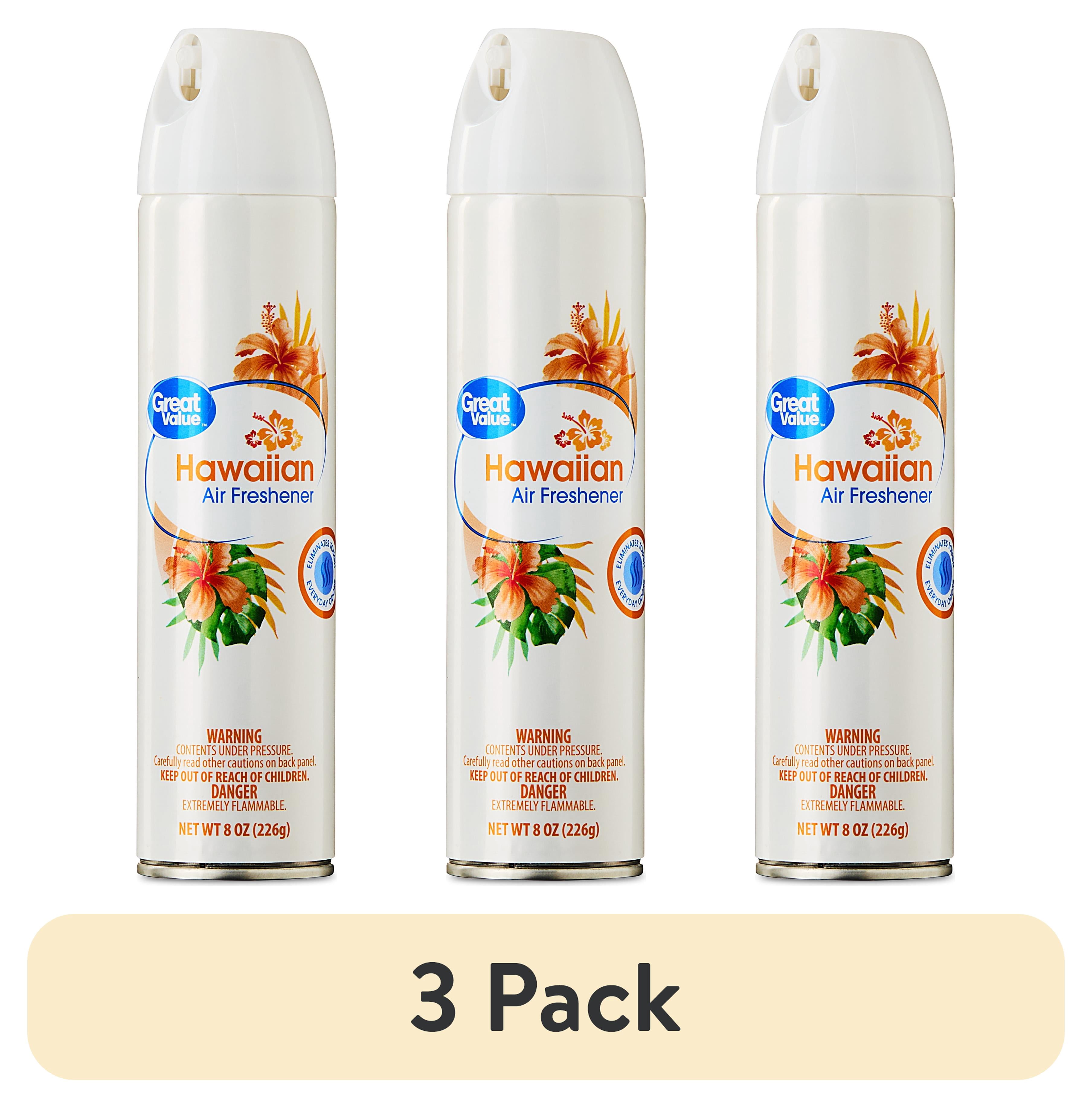 (3 pack) Great Value Aerosol Air Freshener, Hawaiian, 8 oz