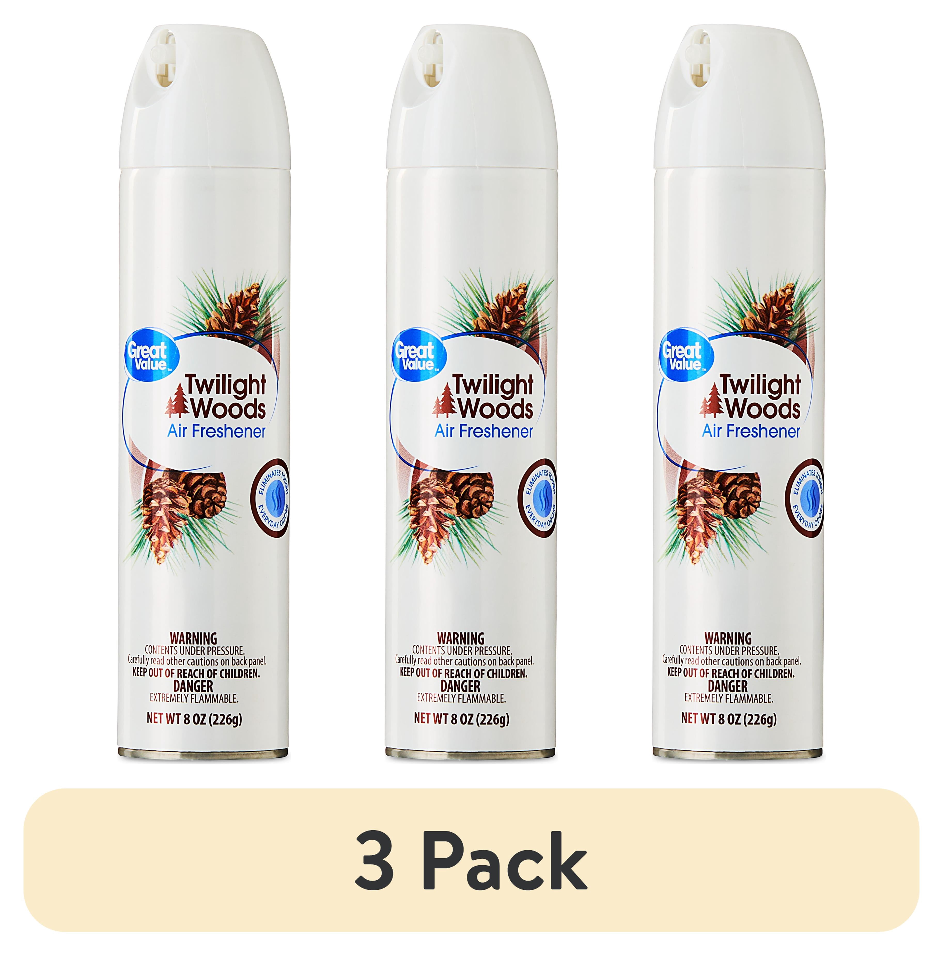 (3 pack) Great Value Twilight Woods Aerosol Air Freshener, 8 oz