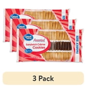 (3 pack) Great Value Assorted Flavor Sandwich Cookies, 25 oz