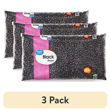 (3 pack) Great Value Black Beans, 4 lb