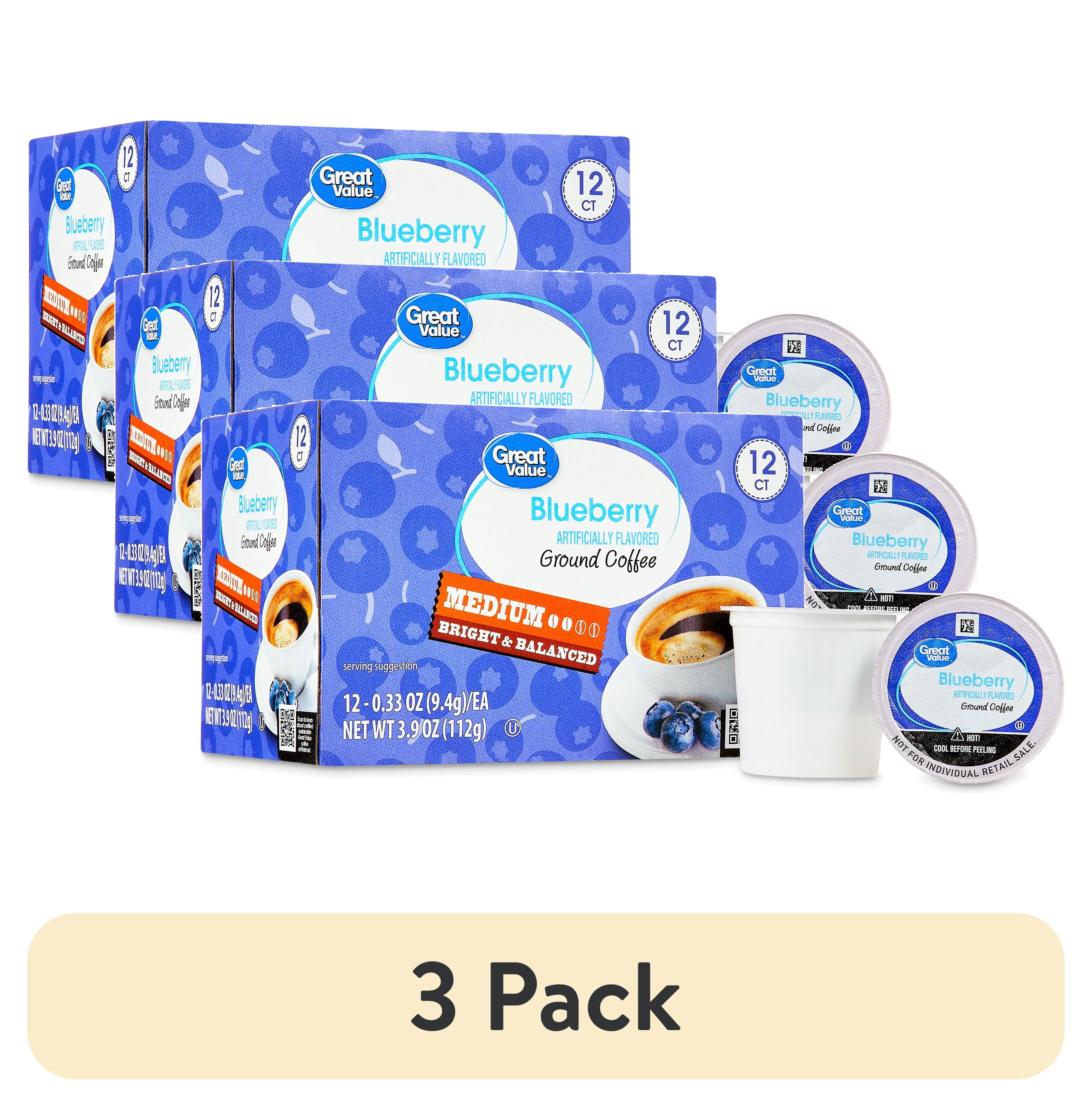 (3 pack) Great Value Blueberry Coffee Pods, 12 Count
