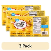 (3 pack) Great Value Cheese Dip & Breadsticks Snacks, 1 oz, 5 Count