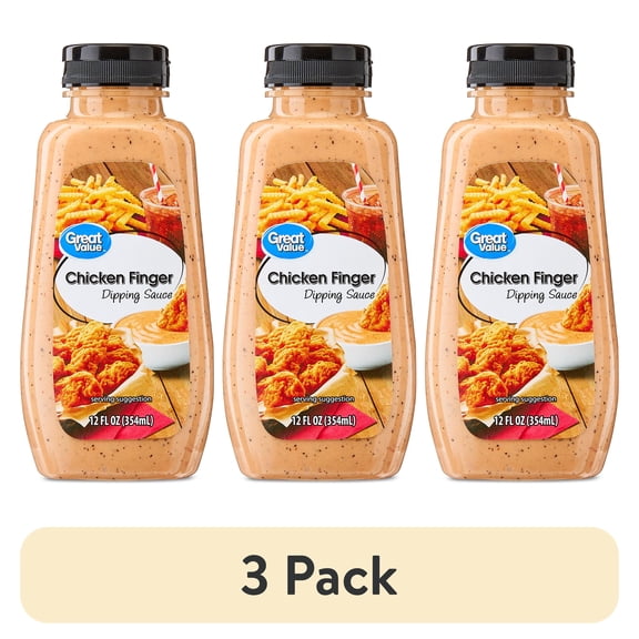 (3 pack) Great Value Chicken Finger Dipping Sauce, 12 fl oz