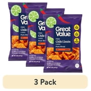 (3 pack) Great Value Chili Limon Flavored Chicharrónes Fried Pork Rinds, 5 oz