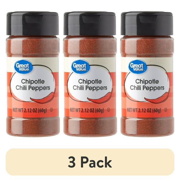 (3 pack) Great Value Chipotle Chili Pepper, 2.12 oz
