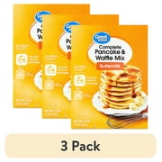 (3 pack) Great Value Complete Pancake & Waffle Mix, Buttermilk, 32 oz