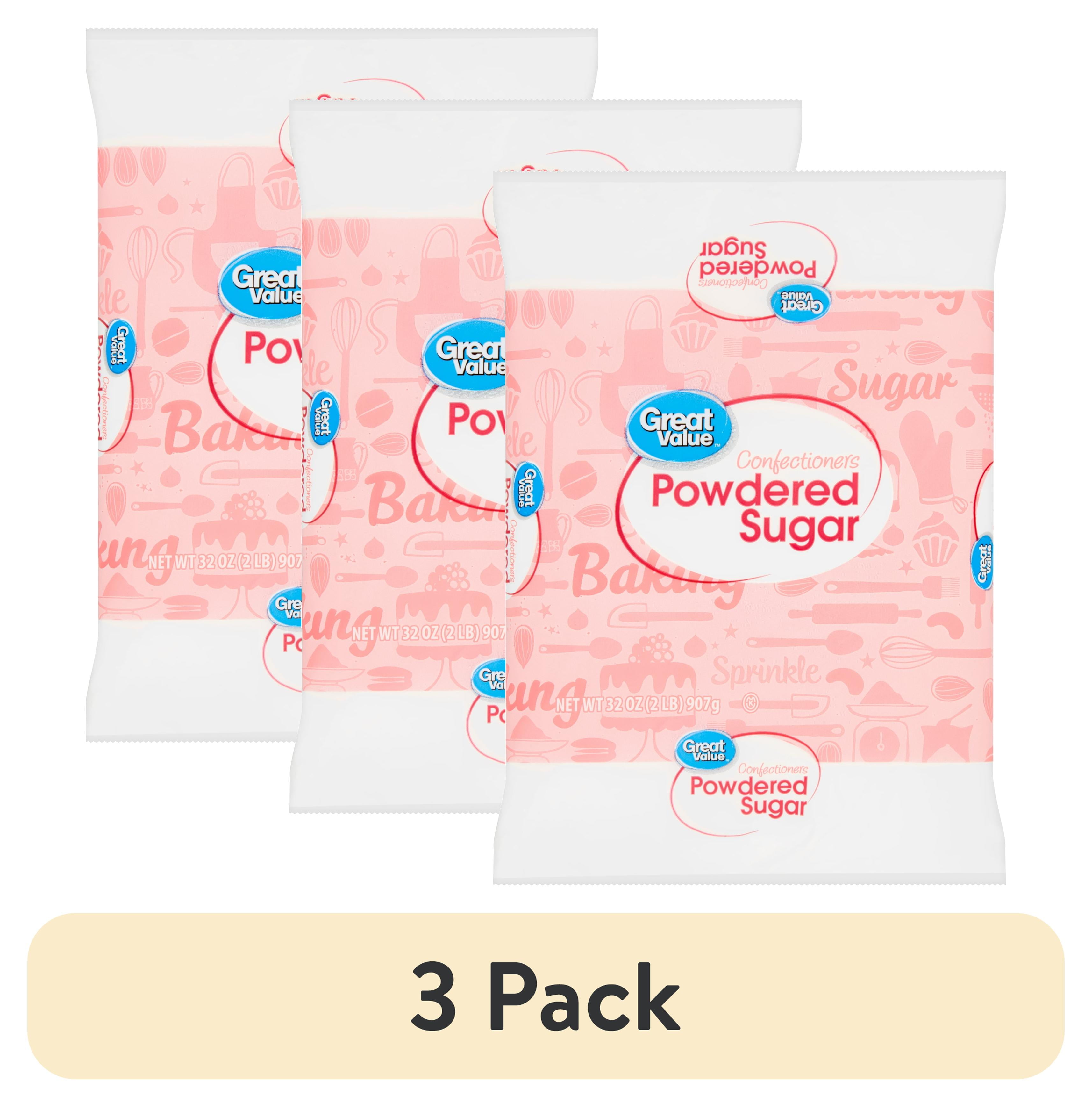 (3 pack) Great Value Confectioners Powdered Sugar, 32 oz