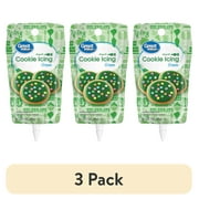 (3 pack) Great Value Cookie Icing, Green, 7 oz