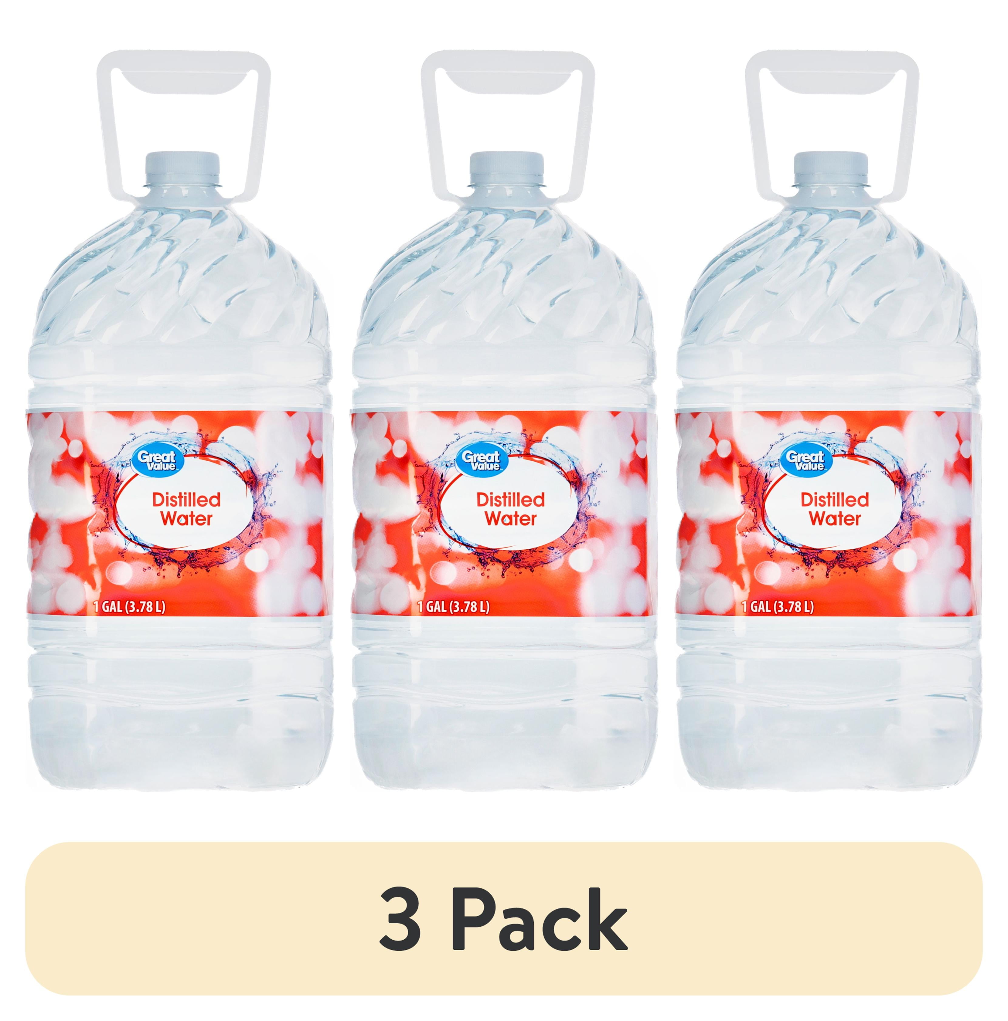 (3 pack) Great Value Distilled Water, 1 Gallon