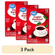 (3 pack) Great Value English Breakfast Black Tea Single Serve Pods, 1.2 oz, 12 Count