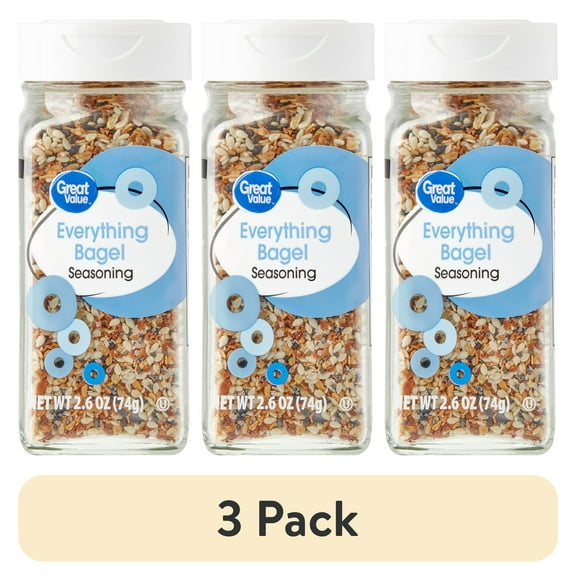 (3 pack) Great Value Everything Bagel Seasoning, 2.6 oz