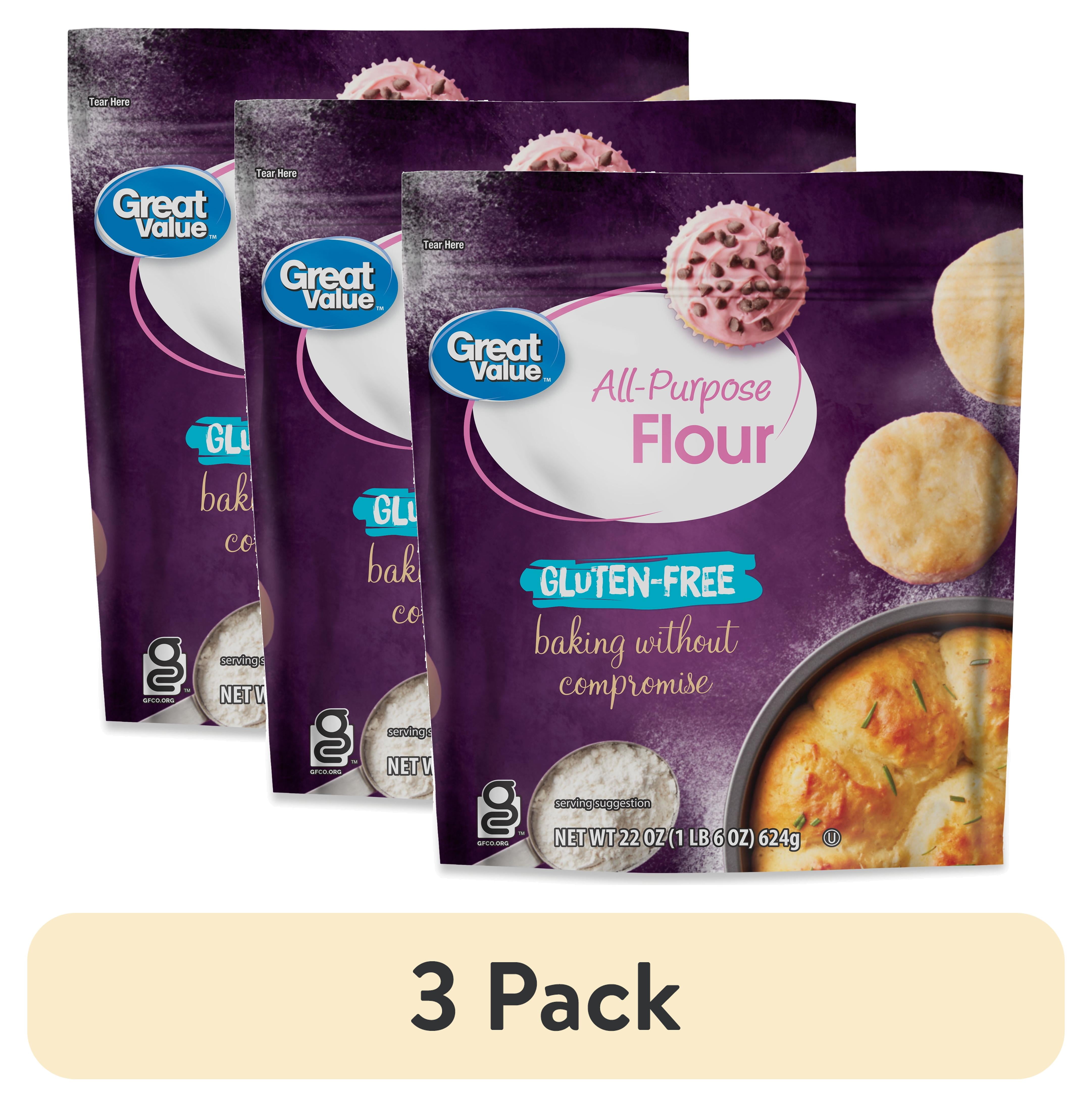 (3 pack) Great Value Gluten Free All-Purpose Flour, 22 oz