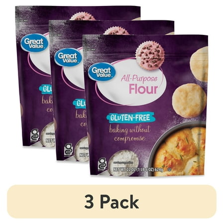 (3 pack) Great Value Gluten Free All-Purpose Flour, 22 oz