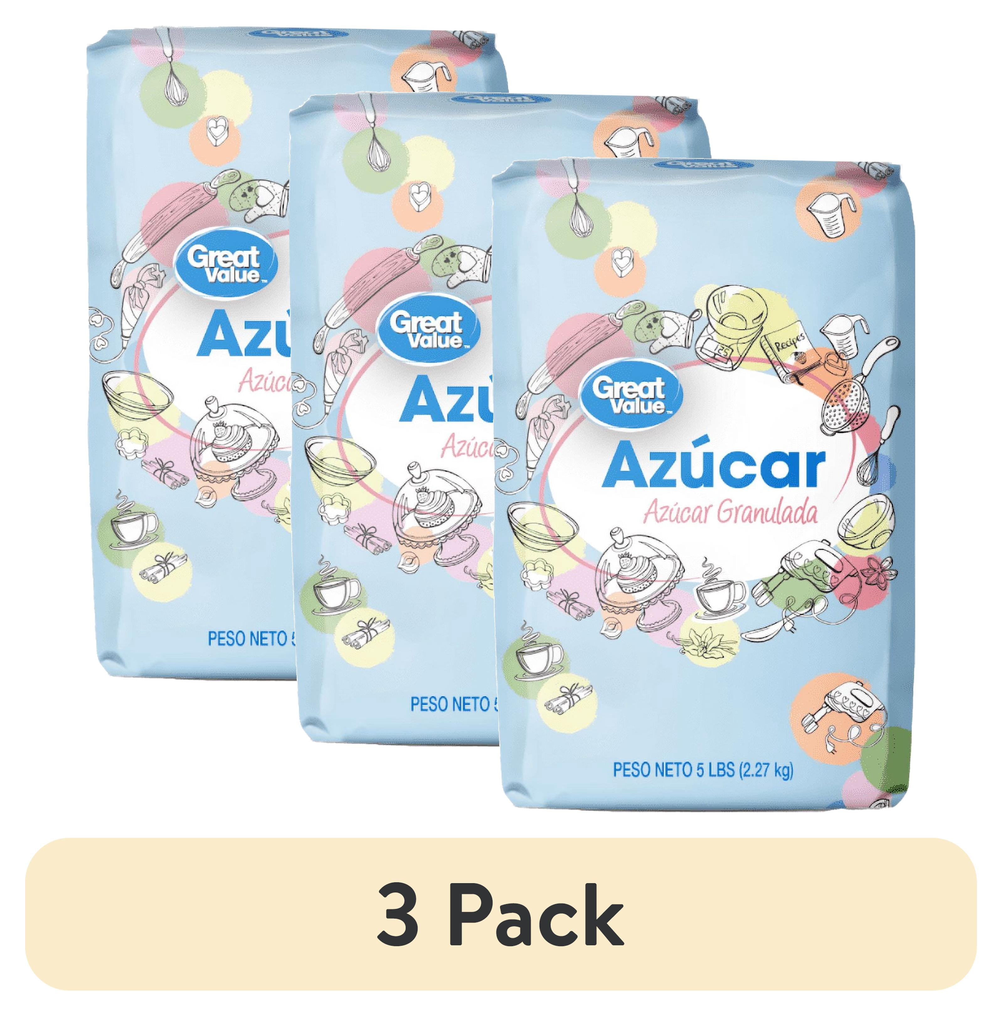 (3 pack) Great Value Granulated Sugar, 80 oz