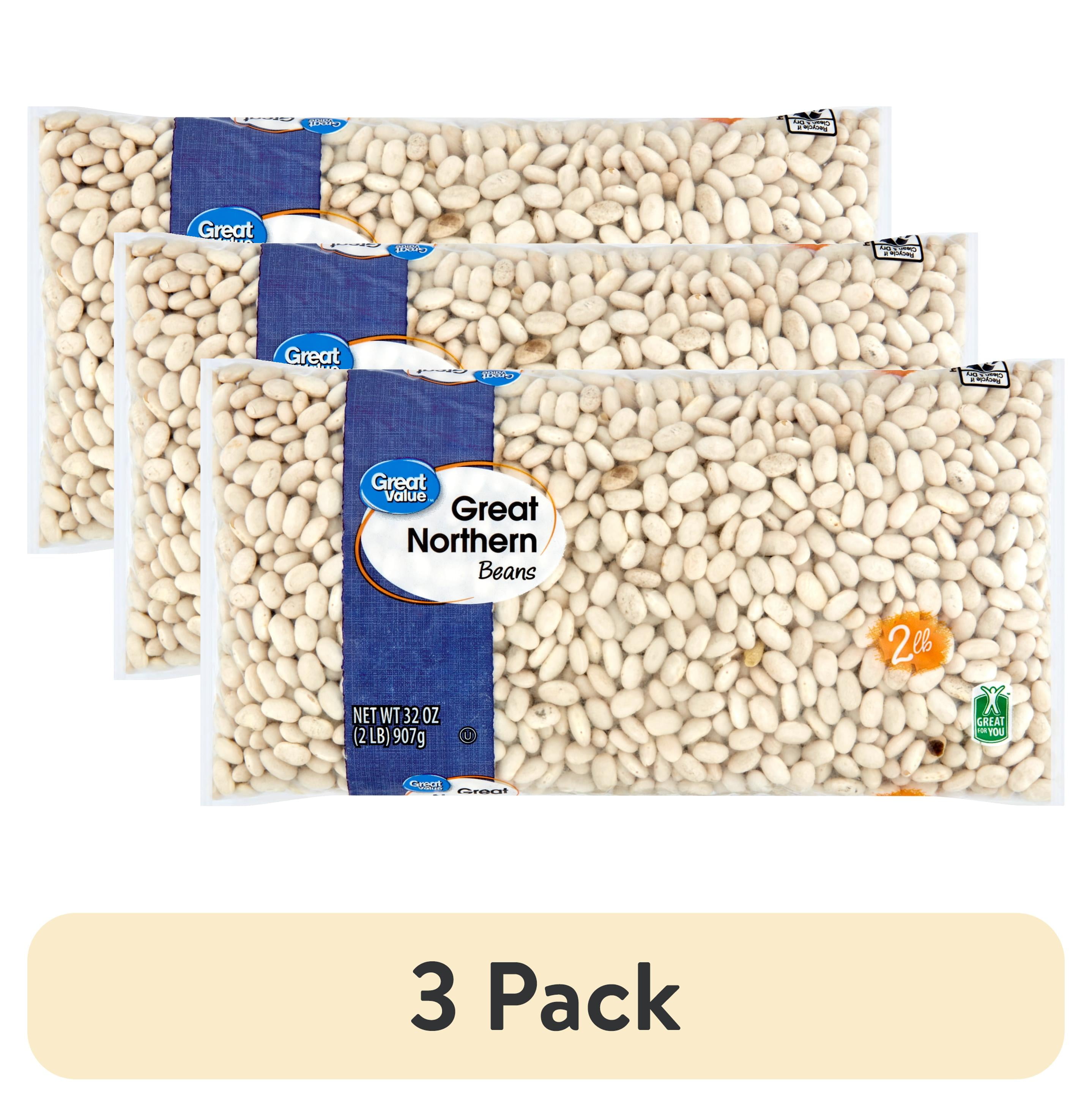 (3 pack) Great Value Great Northern Beans, 32 oz