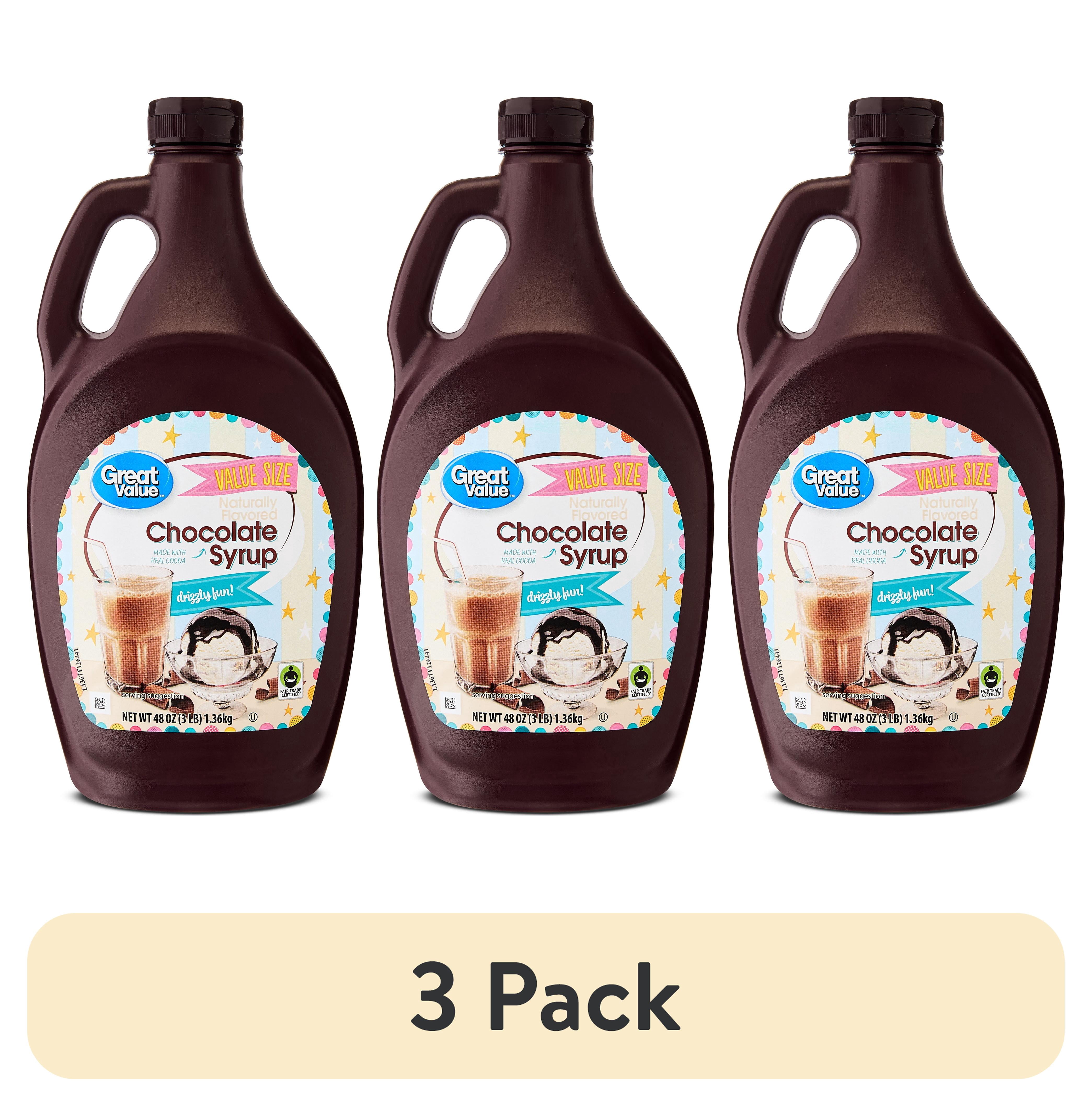 (3 pack) Great Value Chocolate Syrup, 48 oz