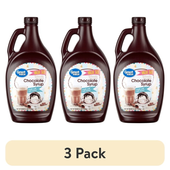 (3 pack) Great Value Chocolate Syrup, 48 oz