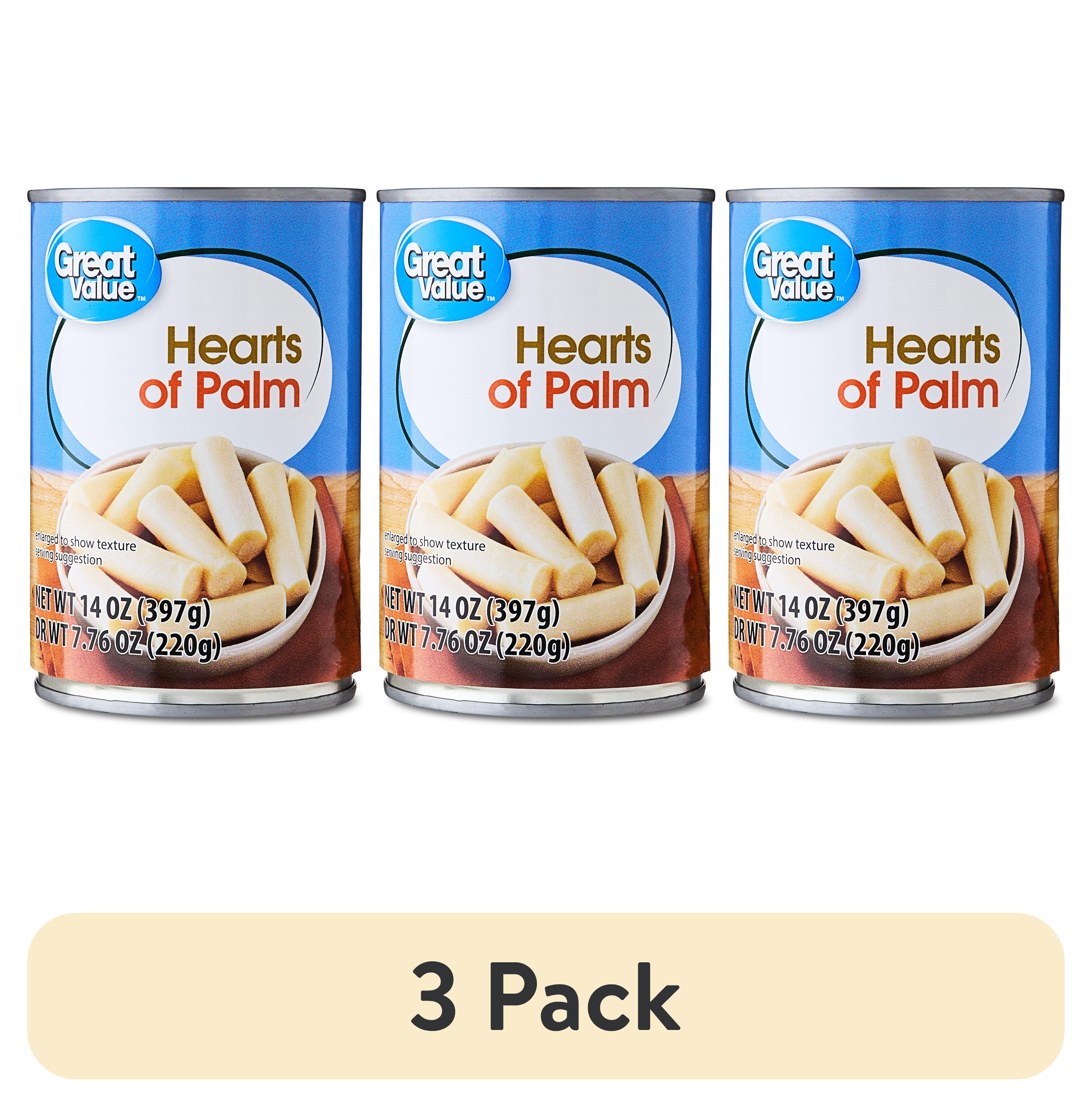 (3 pack) Great Value Hearts of Palm, 14 oz Can