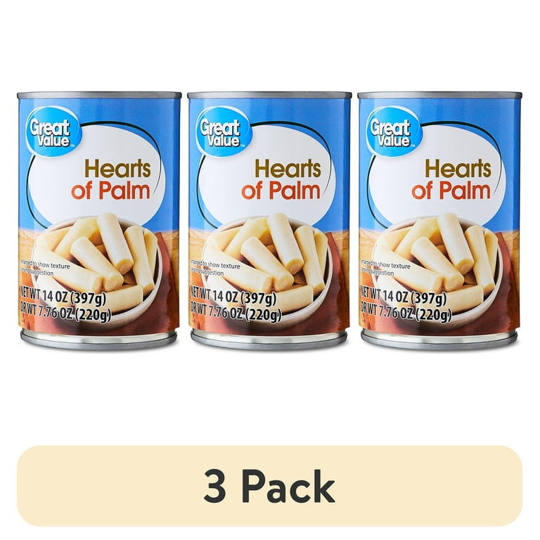 3 pack) Great Value Hearts of Palm, 14 oz Can - Walmart.com