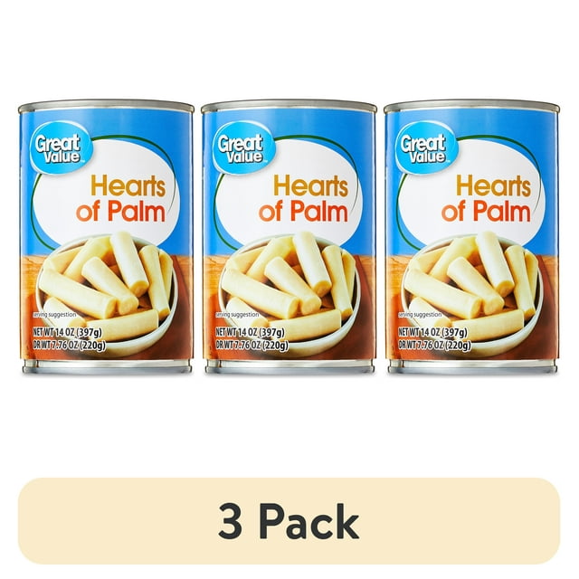 (3 pack) Great Value Hearts of Palm, 14 Ounce Can
