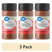 (3 pack) Great Value Hot Mexican-Style Chili Powder, 2.5 oz