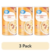 (3 pack) Great Value 100% Whole Grain Old Fashioned Oats, 42 oz