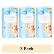 (3 pack) Great Value 100% Whole Grain Quick Oats, 42 oz