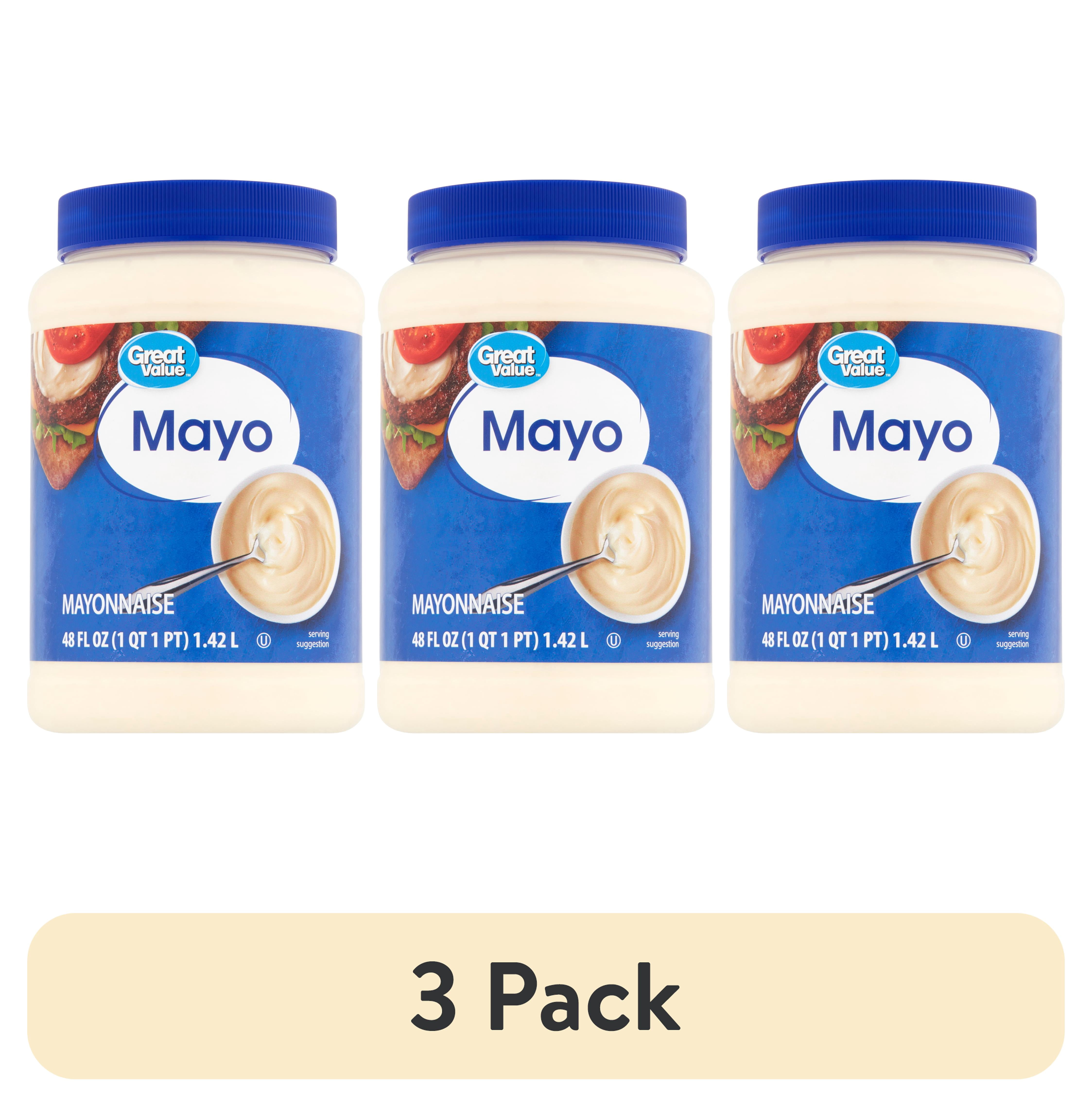 (3 pack) Great Value Mayonnaise, 48 fl oz