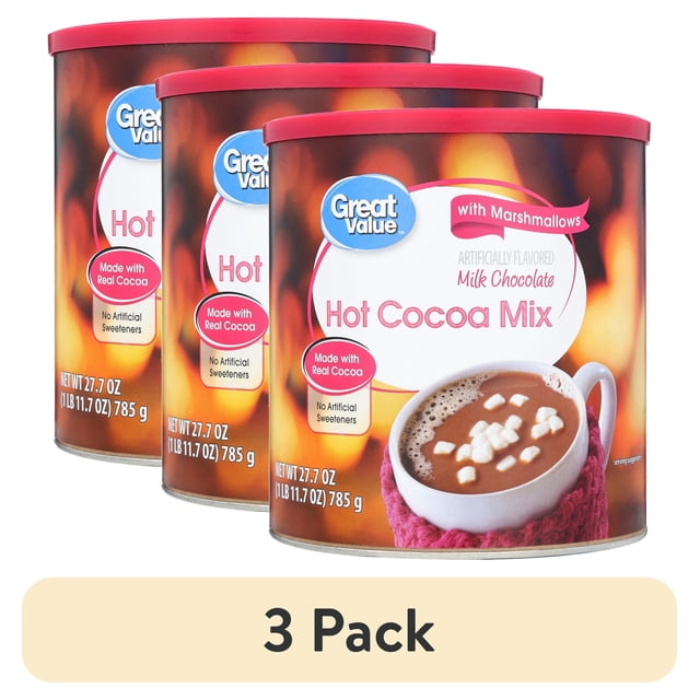 Hit Coc Great Value Milk Chocolate Hot Cocoa Mix w/ Marshmallows, 27 oz ...