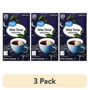 (3 pack) Great Value Nite Time Herbal Tea, 1.09 oz, 20 Count