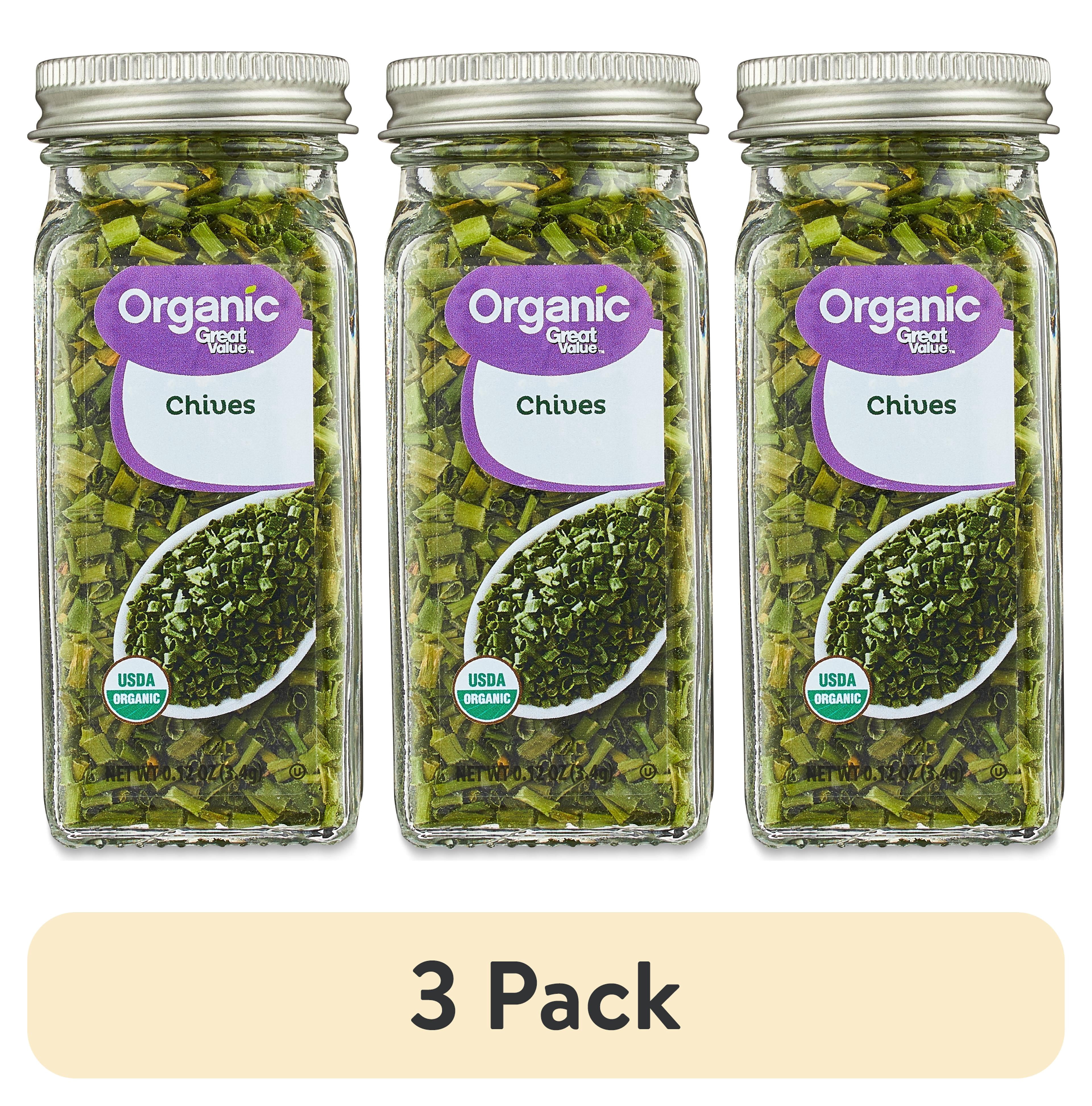 (3 pack) Great Value Organic Chives, 0.12 oz