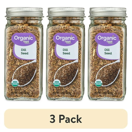 (3 pack) Great Value Organic Dill Seed, 1.7 oz