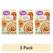 (3 pack) Great Value Organic Maple & Brown Sugar Instant Oatmeal, 1.41 oz, 8 Count