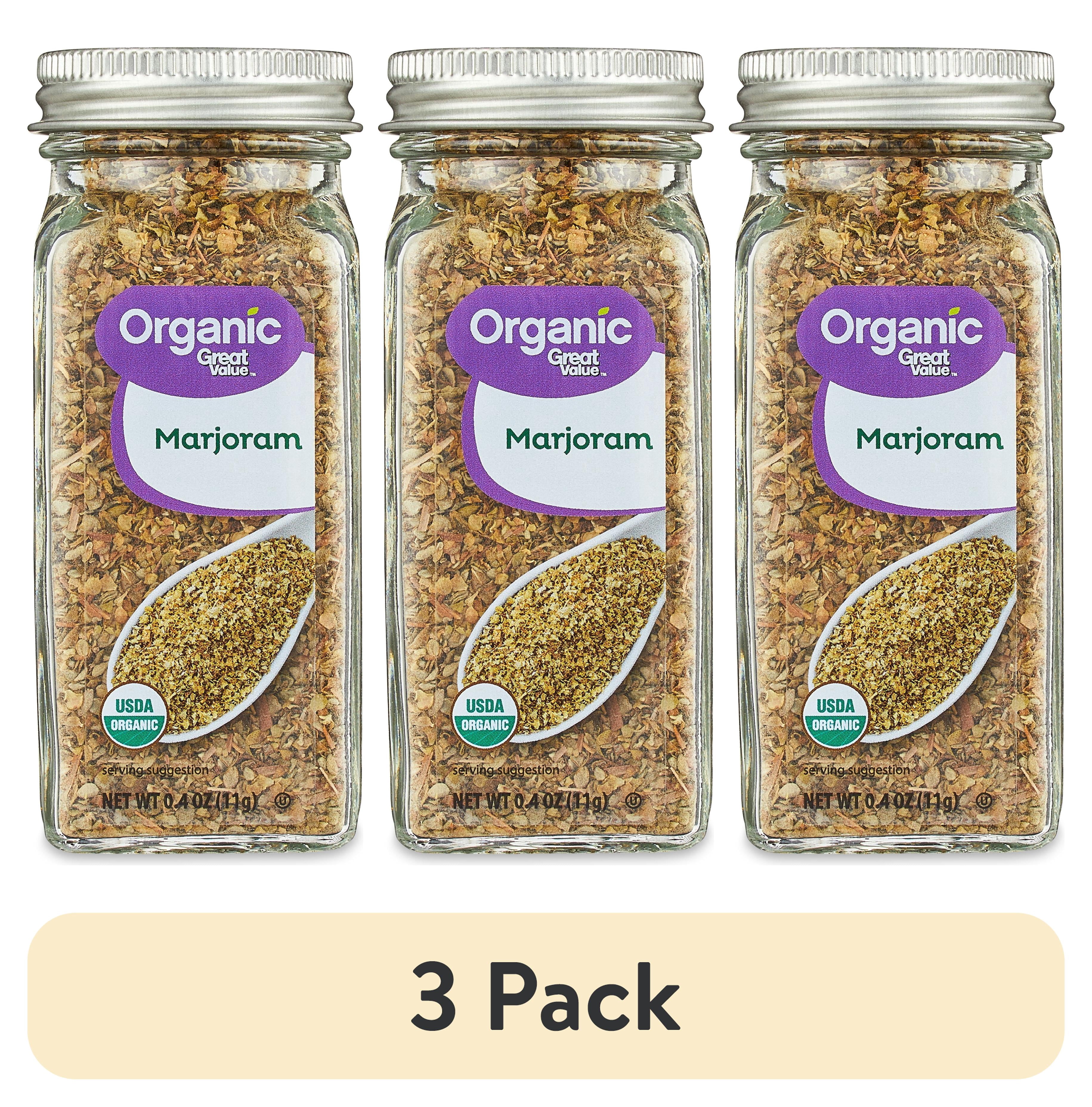 (3 pack) Great Value Organic Marjoram, 0.4 oz