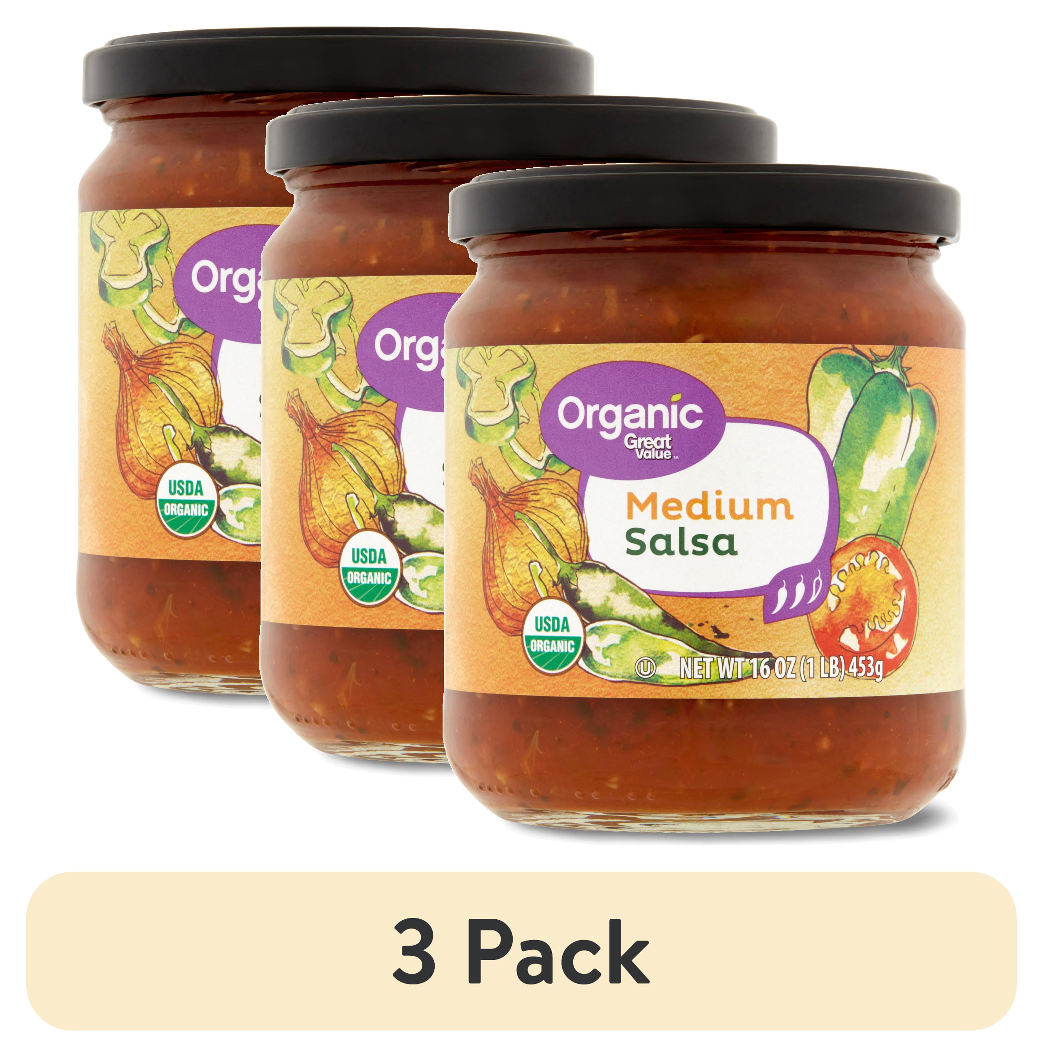 (3 pack) Great Value Organic Medium Salsa, 16 oz