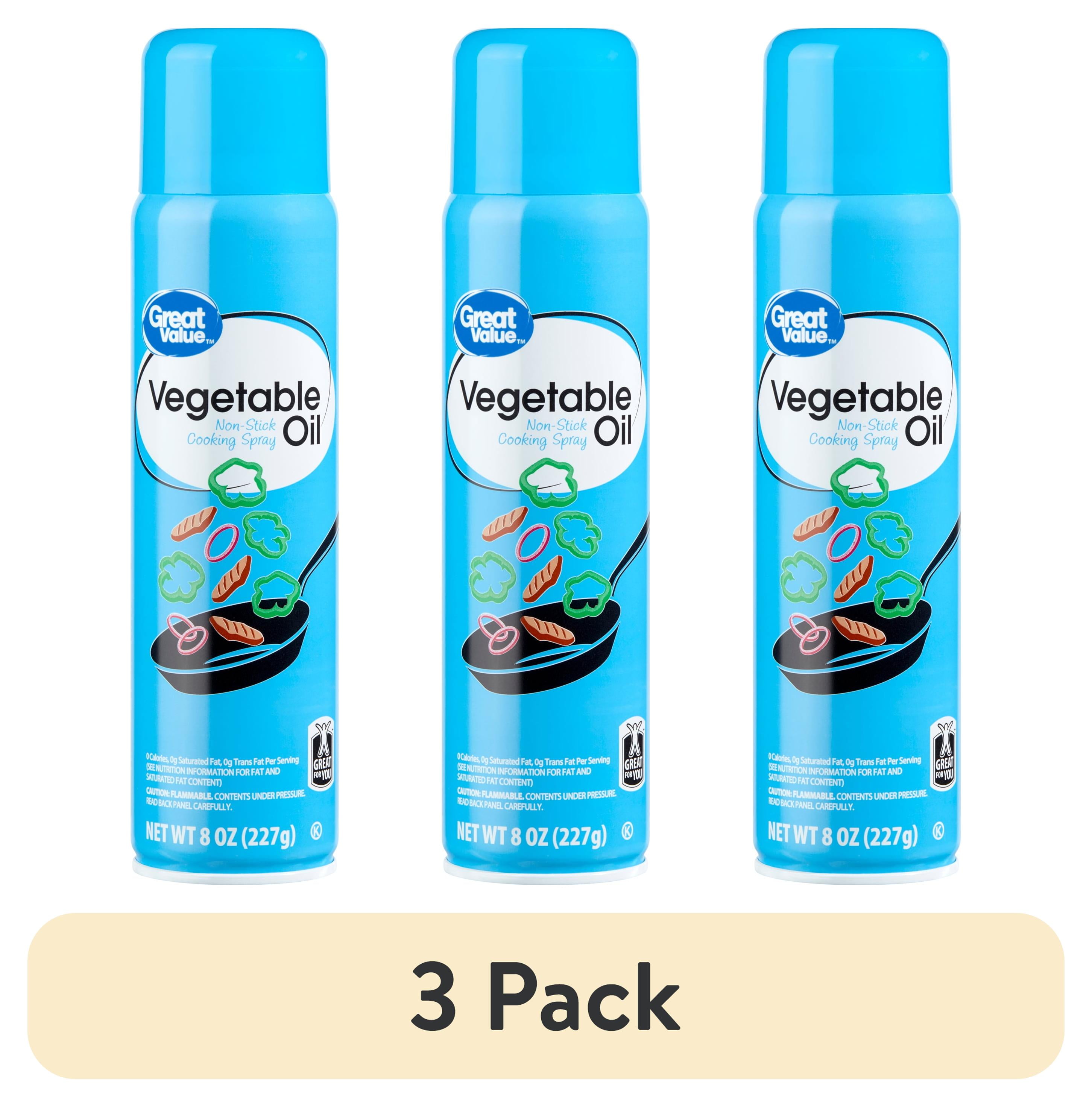 (3 pack) Great Value Original Cooking Spray, 8 oz