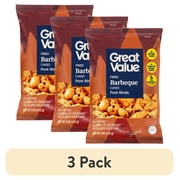 (3 pack) Great Value BBQ Flavored Chicharrónes Fried Pork Rinds, 5 oz