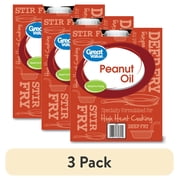 (3 pack) Great Value Peanut Oil, Heart Healthy and Versatile, 3 Gallon Bottle