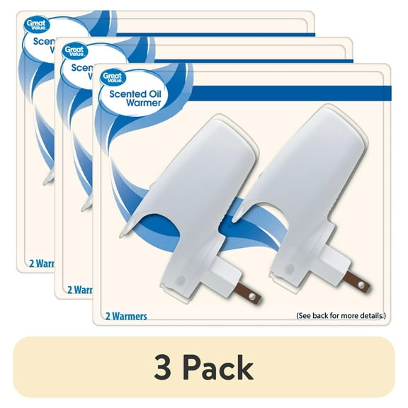 (3 pack) Great Value Scented Oil Plug-in Warmers, 2 Count (Fragrance Not Included)