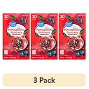 (3 pack) Great Value Pomegranate Blueberry Herbal Tea, 1.41 oz, 20 Count
