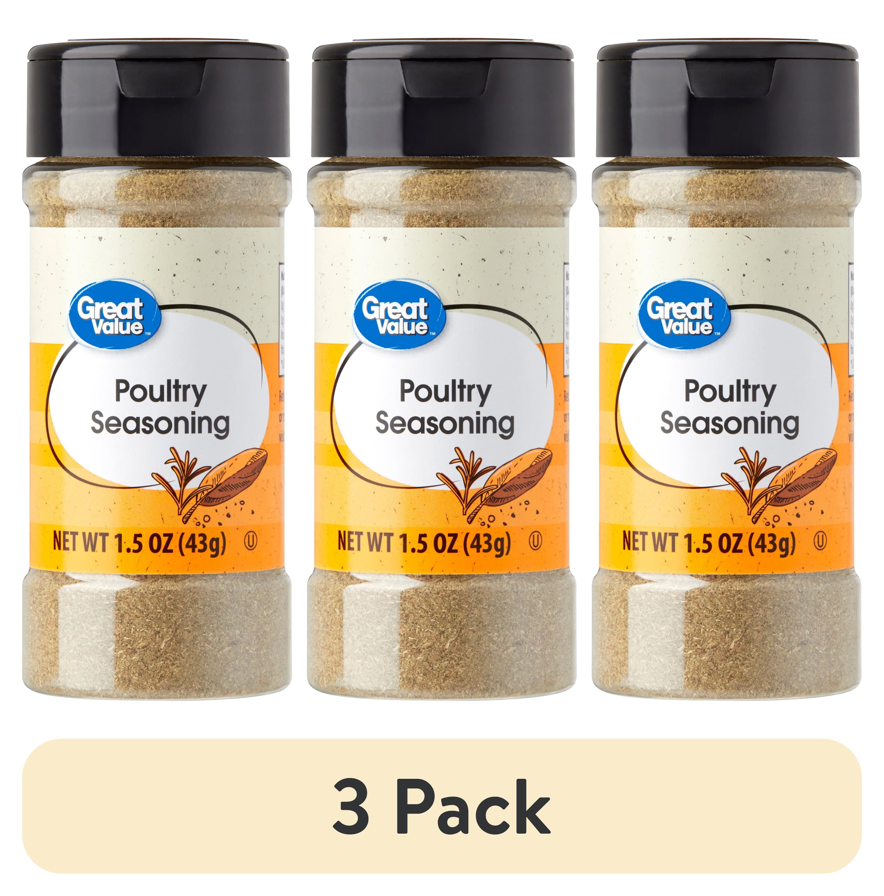 (3 pack) Great Value Poultry Seasoning, 1.5 oz