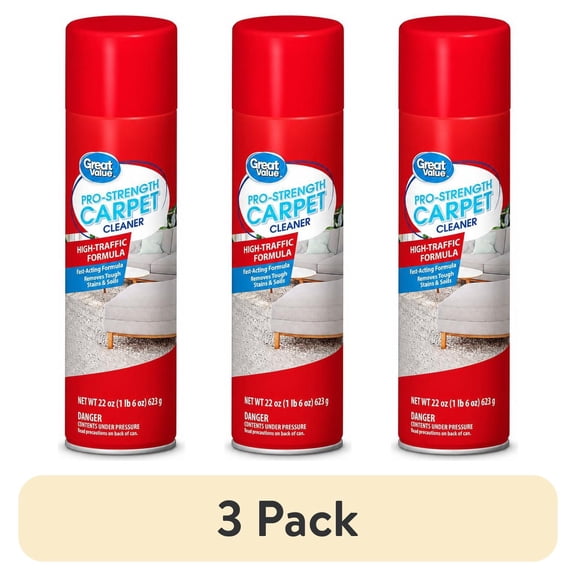 (3 pack) Great Value Pro-Strength Carpet Cleaner, 22 oz