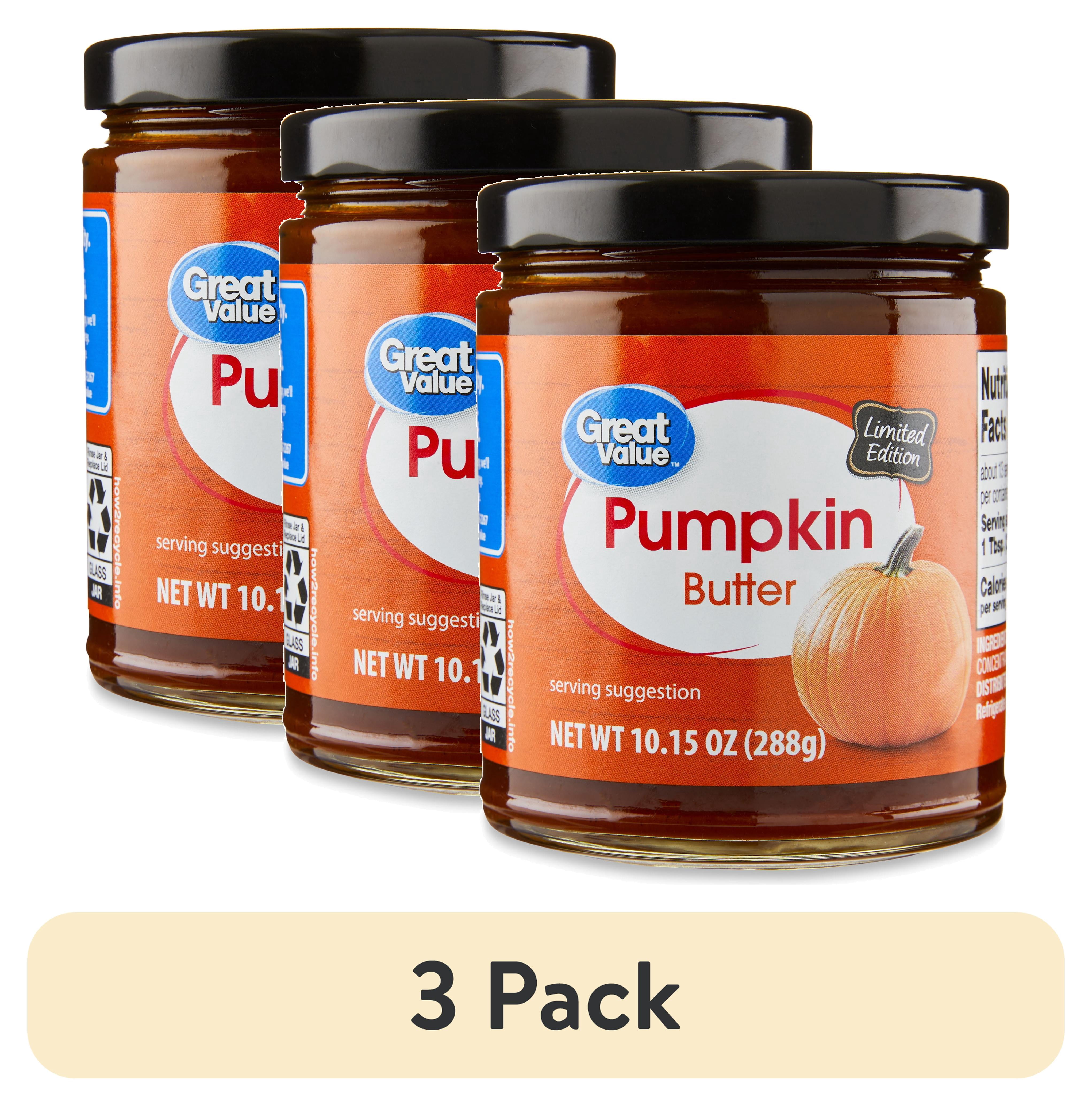(3 pack) Great Value Pumpkin Butter, 10.15 oz