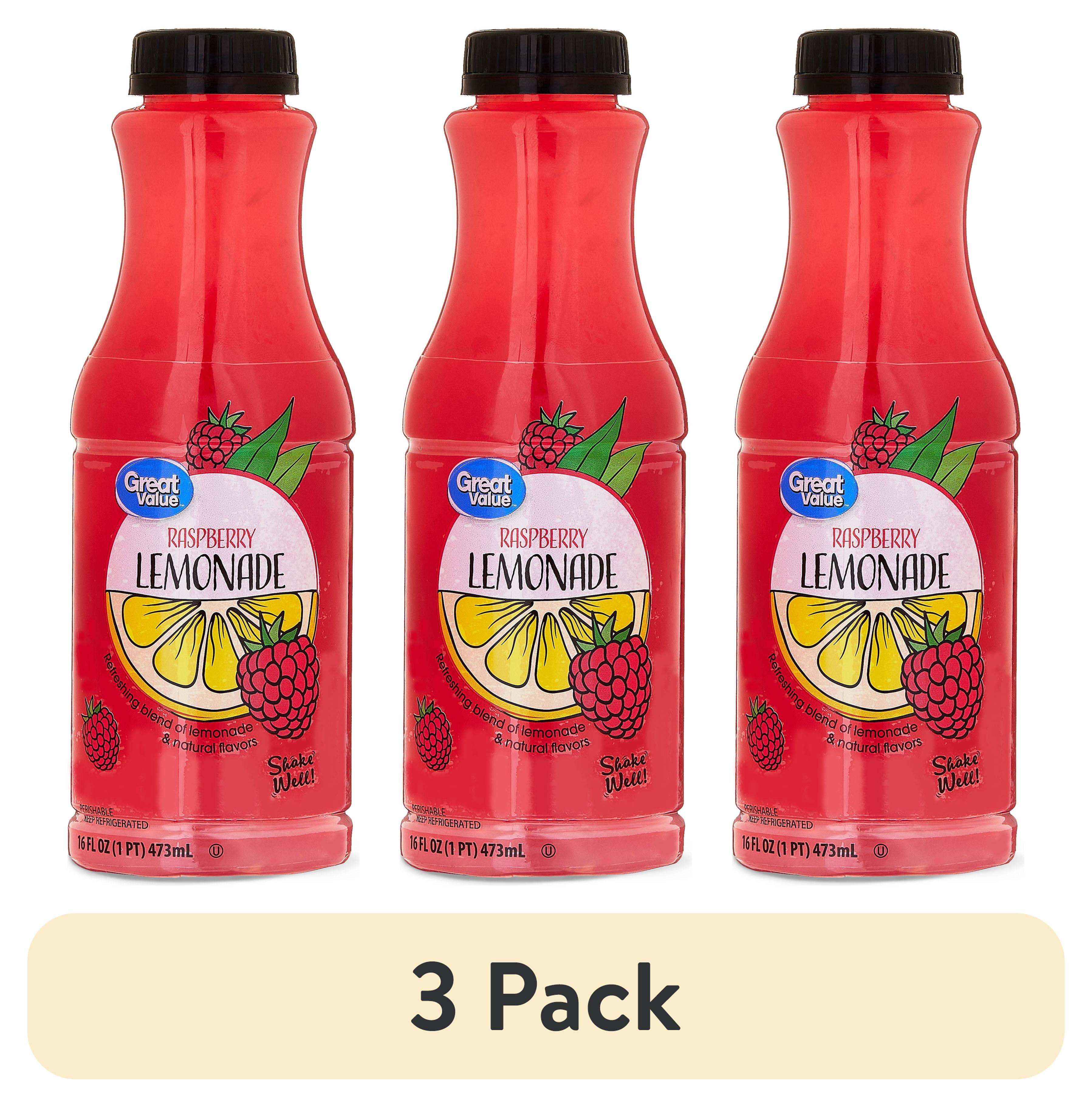 (3 pack) Great Value Raspberry Lemonade, 16 fl oz - Walmart.com