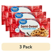 (3 pack) Great Value Semi-Sweet Chocolate Chips, 24 oz Bag