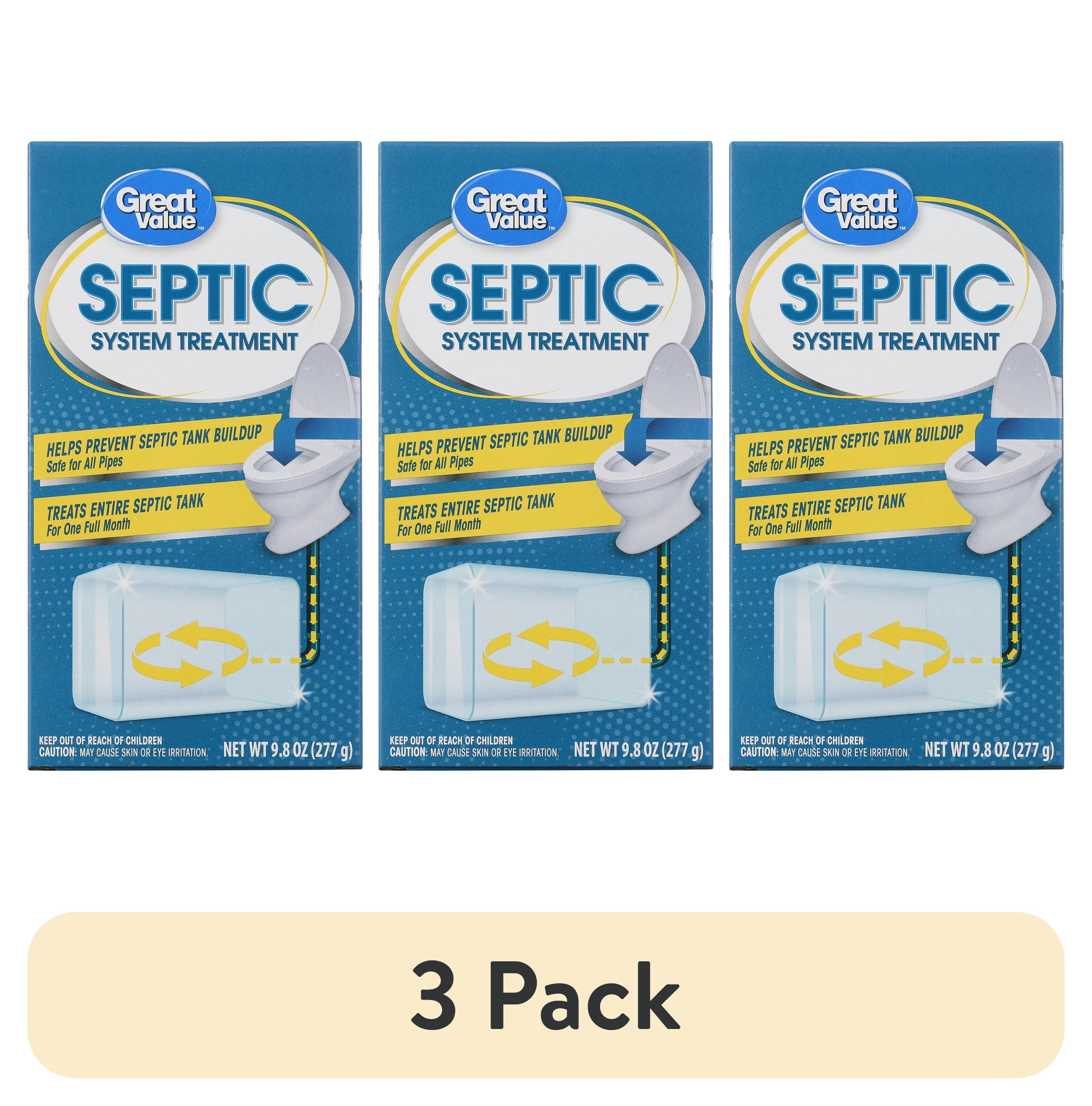 (3 pack) Great Value Septic System Treatment, 9.8 oz